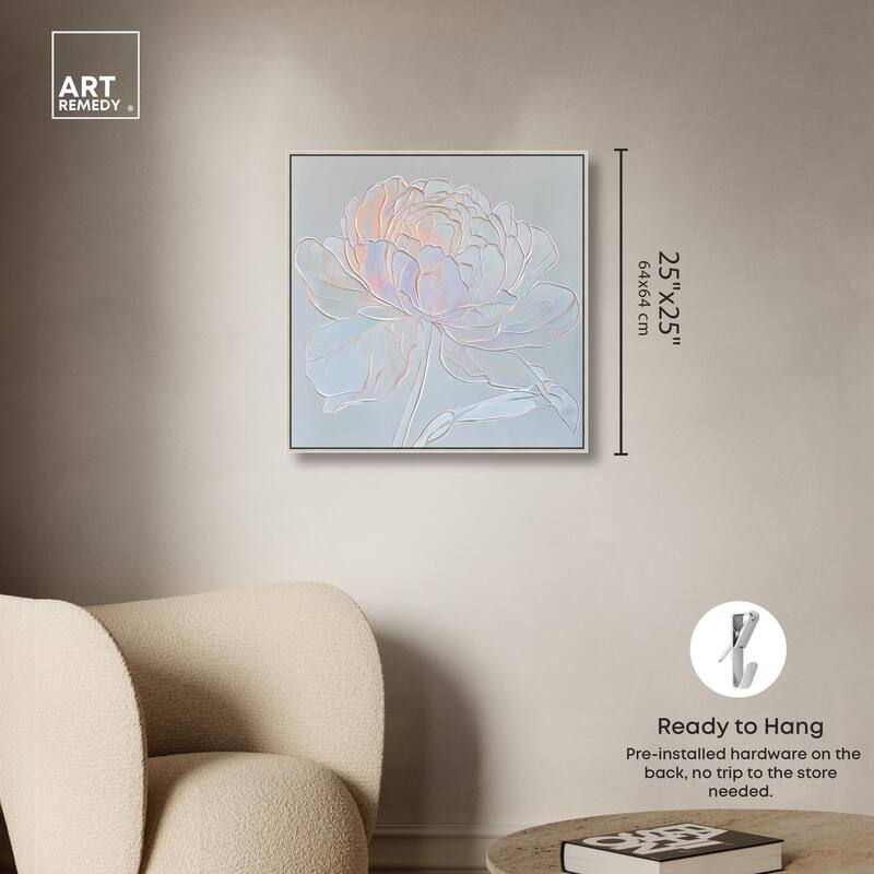 Embossed Flower I Canvas by Art Remedy