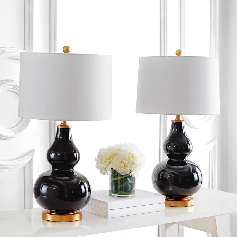 SAFAVIEH Lighting Karlen Gourd Table Lamp (Set of 2) - 15x15x28.5