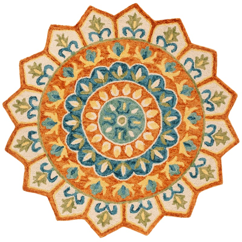 SAFAVIEH Handmade Novelty Fatma Mandala Wool Rug