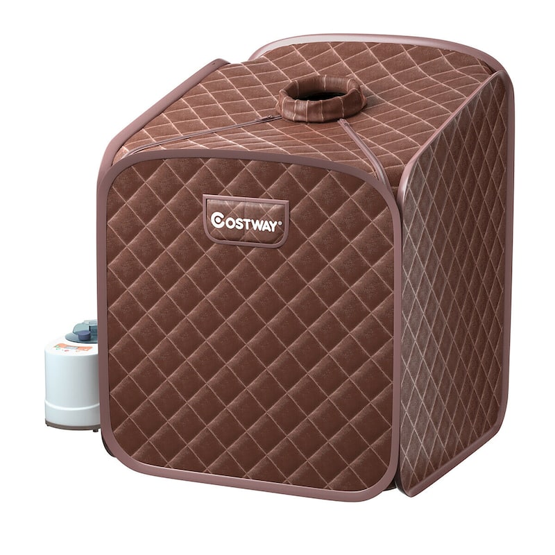 Costway Portable 2L Steam Sauna Spa Tent with Chair Grey/Black/Coffee