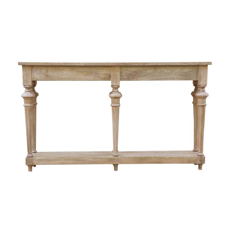 Arin 60-inch Traditional Turned Leg Console Table, Mango Hardwood