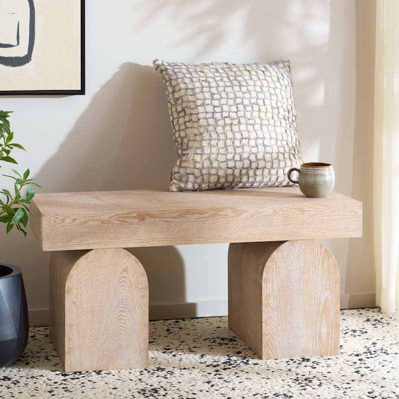 SAFAVIEH Hanra Modern Bench, Fully Assembled - 36"W x 15"D x 18"H