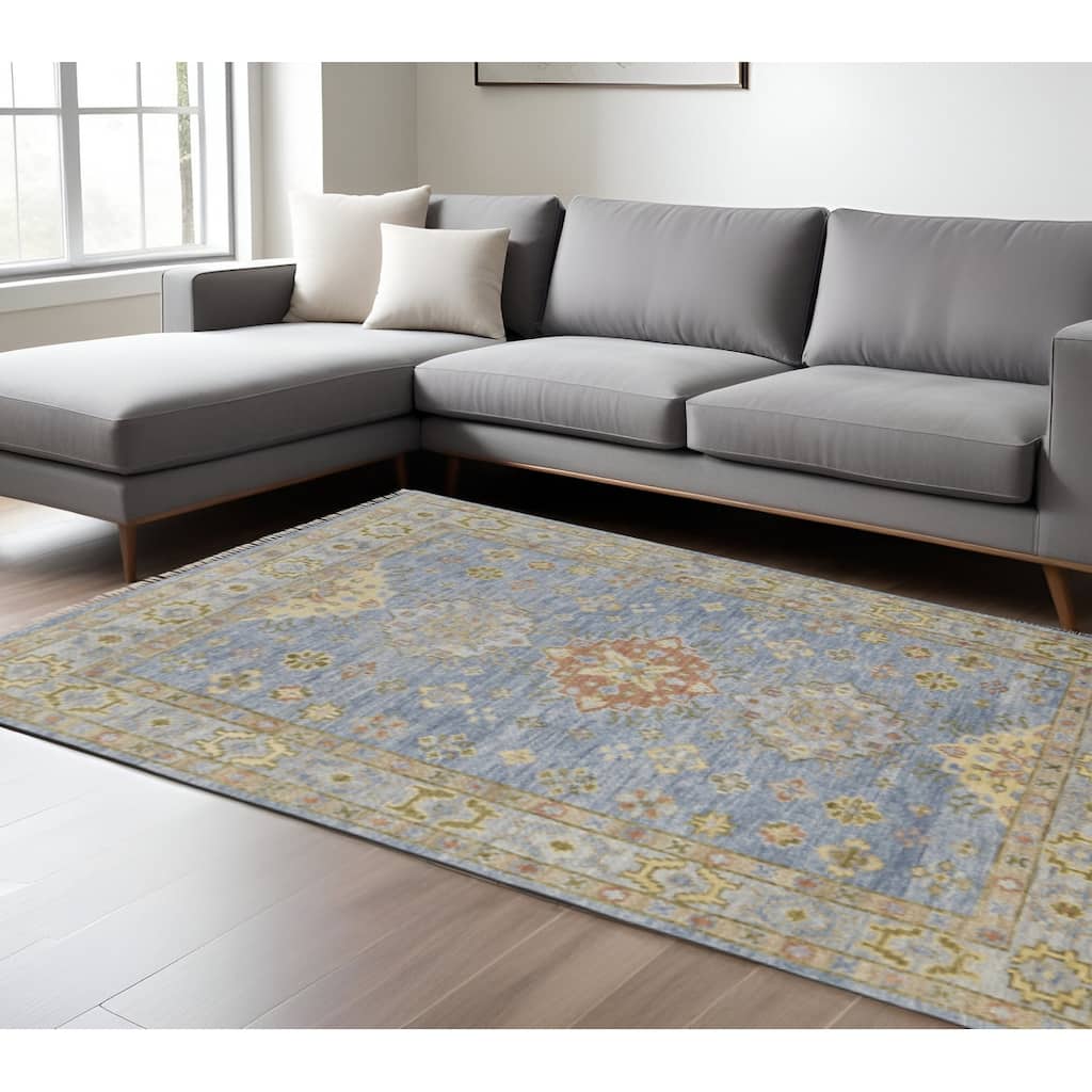 HomeRoots Geometric Bohemian Rectangle Area Rug