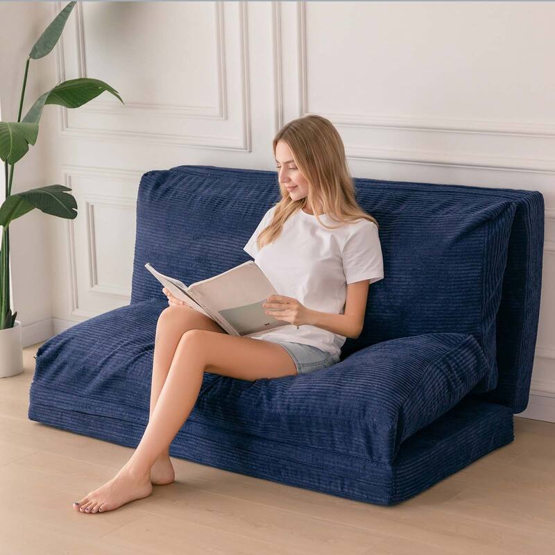 Corduroy Bean Bag Folding Sofa Bed