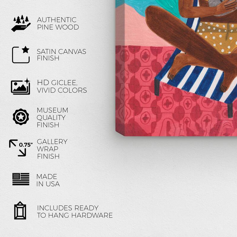 Wynwood Studio Canvas Fashion and Glam Sound of Music Pink and Turquoise Tropical Wall Art Canvas Print