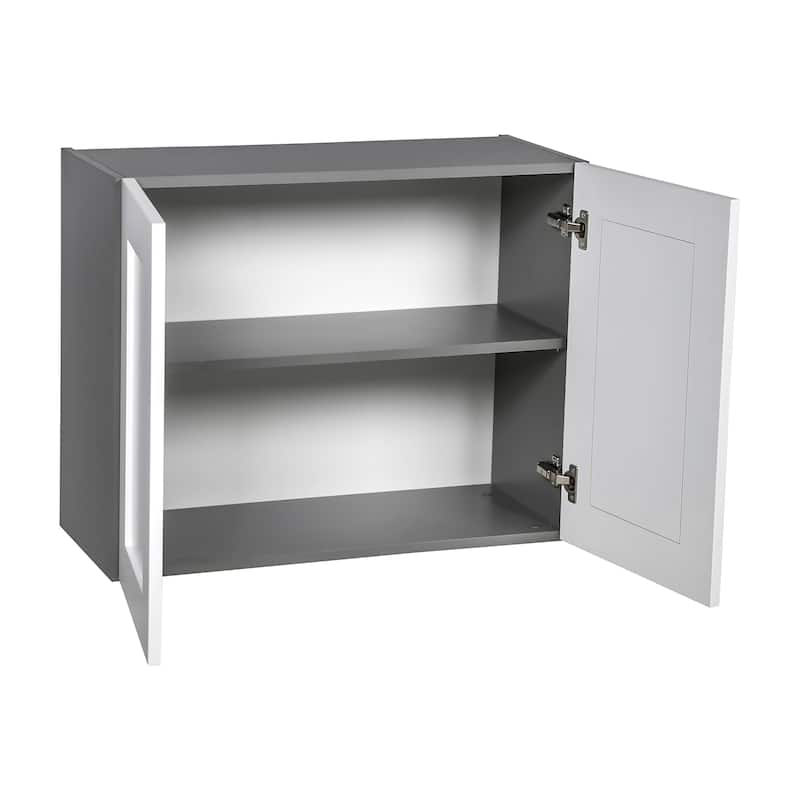 36" x 24" Wall Cabinet-Double Door-Grey - 36 x 24 x 12