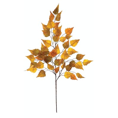 Sullivans Artificial Birch Spray 26"H Yellow and Brown Leaves - 16"L x 6"W x 26"H