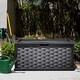 preview thumbnail 2 of 4, Starplast 88 Gallon Plastic Weave Sit-On Storage Black Deck Box