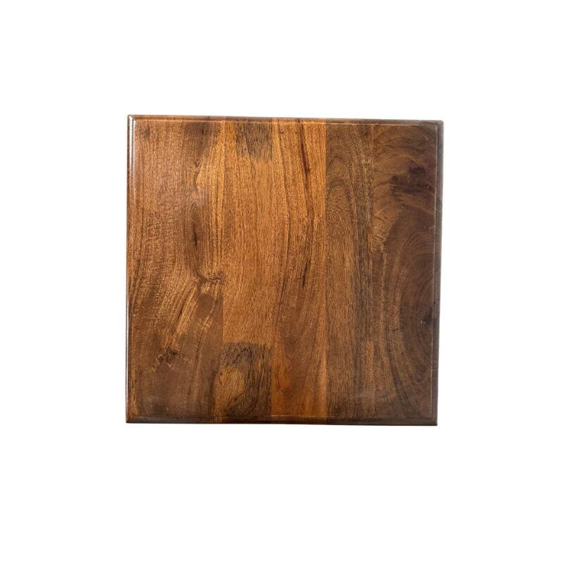 Carolina Living Chesterfield Wood & Cane 3 Shelf Side Table - Natural