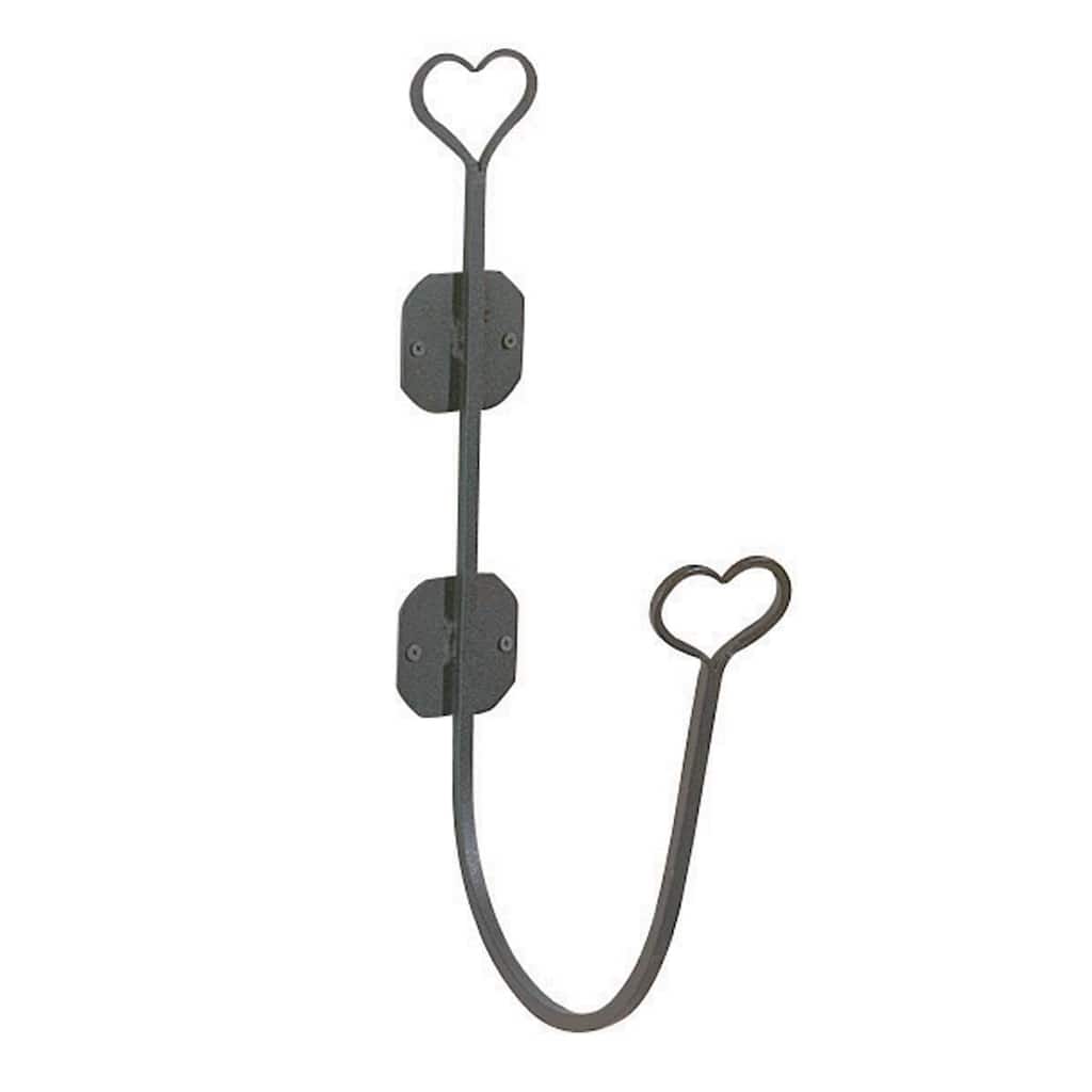 Bathroom Hose Holder Heart Black Wrought Iron | Renovator's Supply