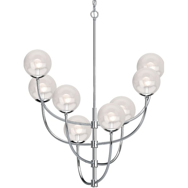 Volume Lighting 2058 Lawrence 8 Light 31 Wide Abstract Volume Lighting 2058 Lawrence 8 Light 31 Wide Abstract Chandelier With Clear Gl N