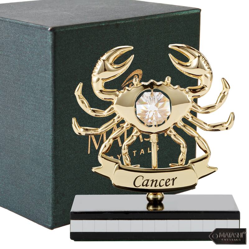 Matashi 24K Gold Plated Zodiac Astrological Sign Cancer Figurine