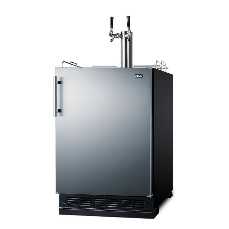 Summit SBC7BR 24" Wide 5.3 Cu. Ft. Free Standing Double Tap Kegerator