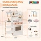 preview thumbnail 2 of 5, Wooden Kitchen Playset with Sink, Oven, Microwave, and Coffee Machine