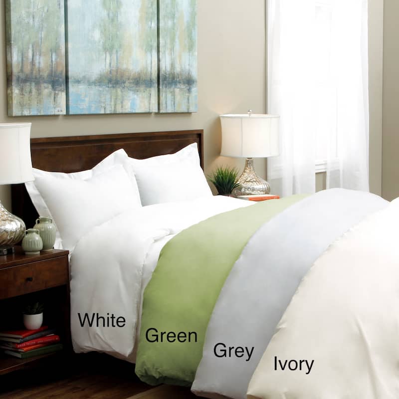 350 Thread Count Cotton Percale 3-piece Oversize Duvet Cover Set