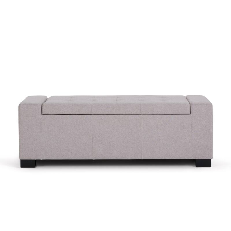 WYNDENHALL Santa Fe 51 inch Wide Contemporary Rectangle Storage Ottoman
