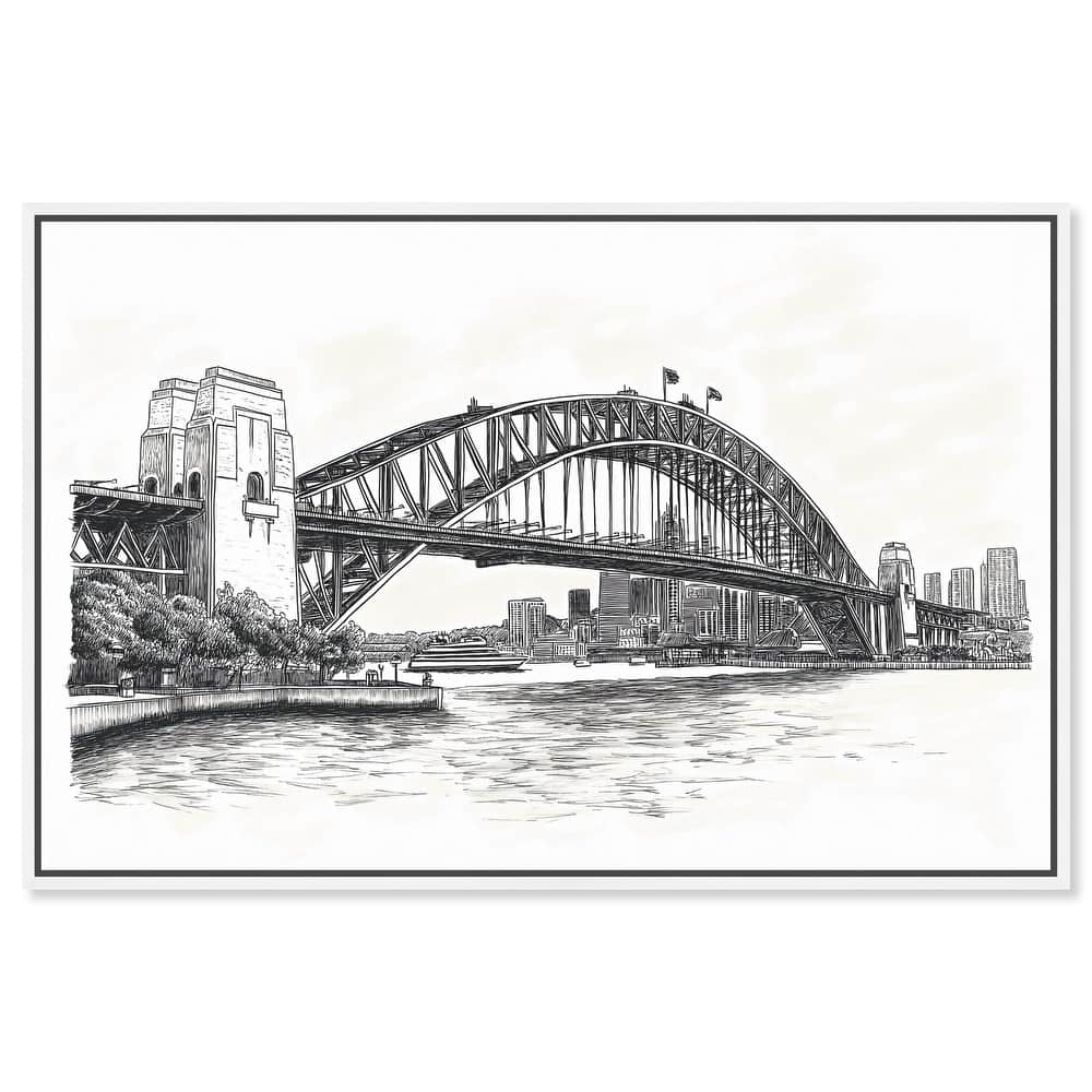 Lines of the Bridge Canvas by Art Remedy