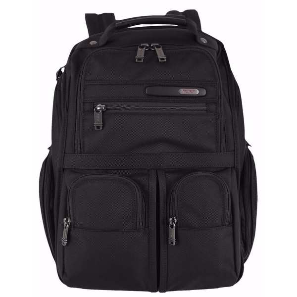 tumi black nylon backpack