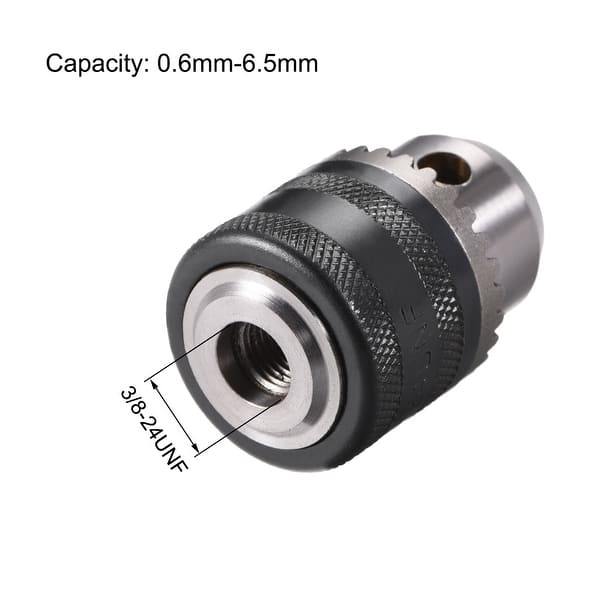 0 6 6 5mm Capacity Key Drill Chuck 3 8 24 Unf Mount Female Adapter 0 6 6 5mm Key Chuck On Sale Overstock