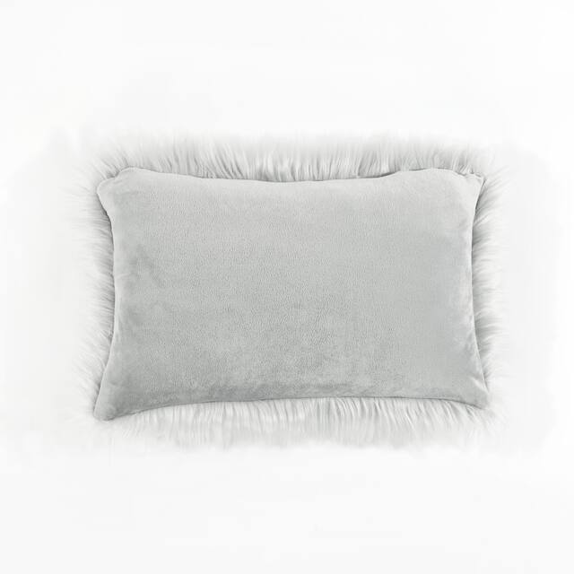 Lush Decor Mongolian Luca Faux Fur Decorative Pillow Cover