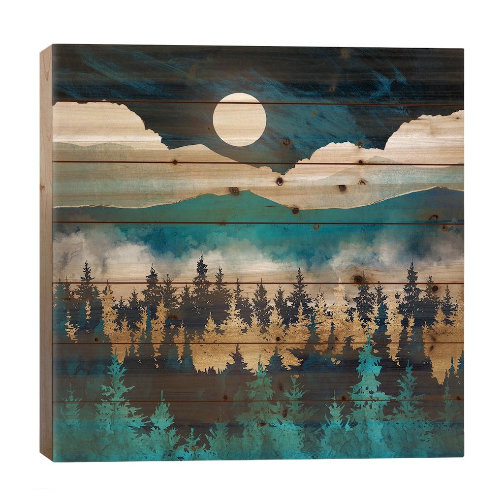 Evening Mist Print On Wood by SpaceFrog Designs - Multi-Color