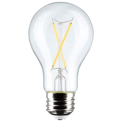 5 Watt A19 LED Clear 3000K Medium Base 120 Volt 4-Pack