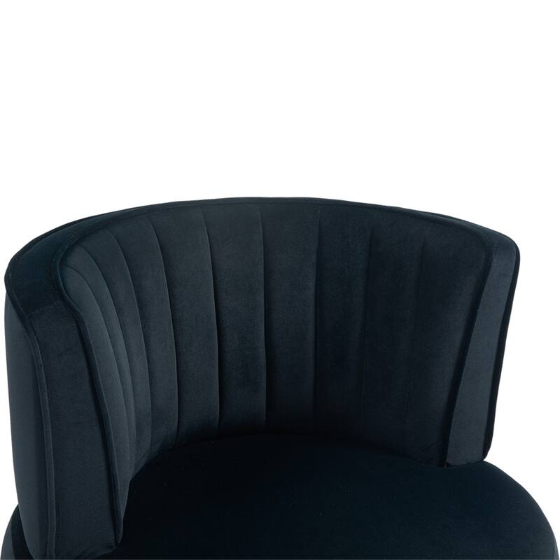 360 Degree Swivel Cuddle Barrel Accent Chairs with Wide Upholstered