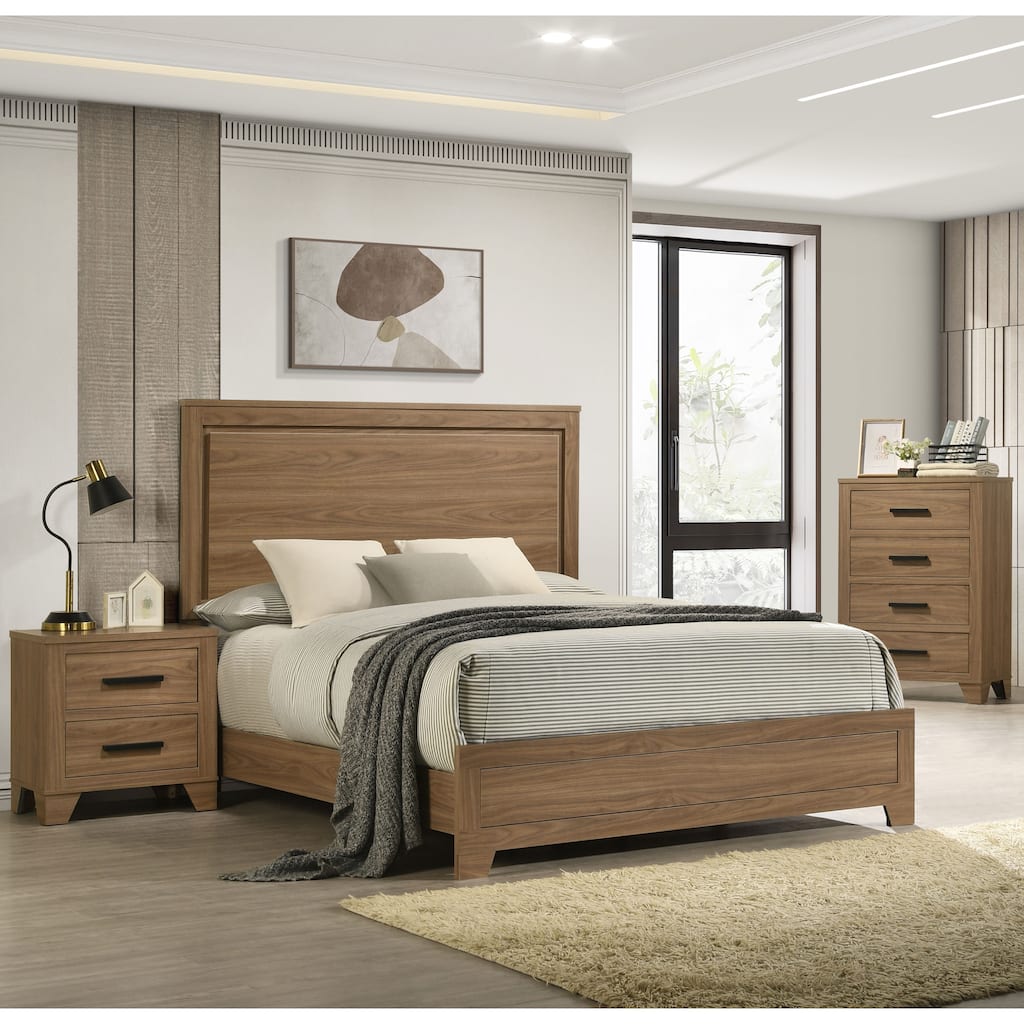 Furniture of America Nyess Modern Chestnut Brown 3-Piece Wood Kids Bedroom Set