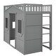 preview thumbnail 10 of 10, Twin Size House Loft Bed With Ladder