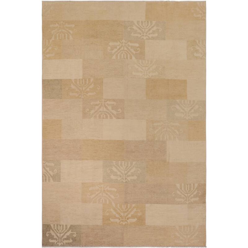 Rustic Bohemian Ri Gabbeh Hand Knotted Wool Area Rug - 10'0'' x 13'3''
