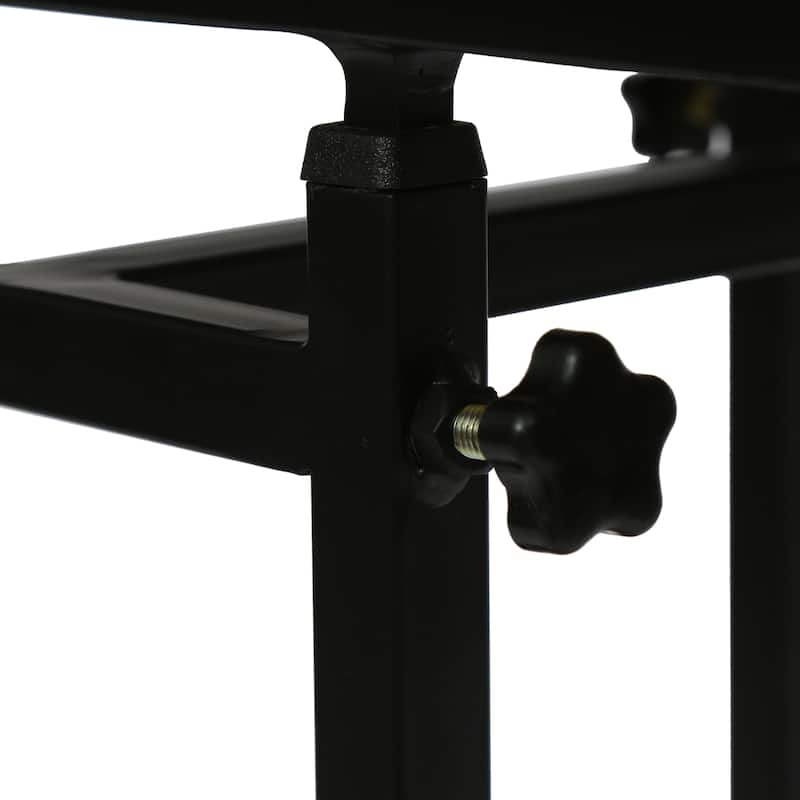 Amlin Modern Industrial Handcrafted Wooden Multi-Purpose Adjustable Height C-Shaped Side Table by Christopher Knight Home