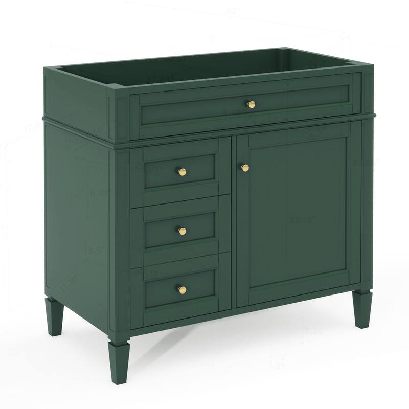 Modern Bathroom Vanity with Multiple Drawers