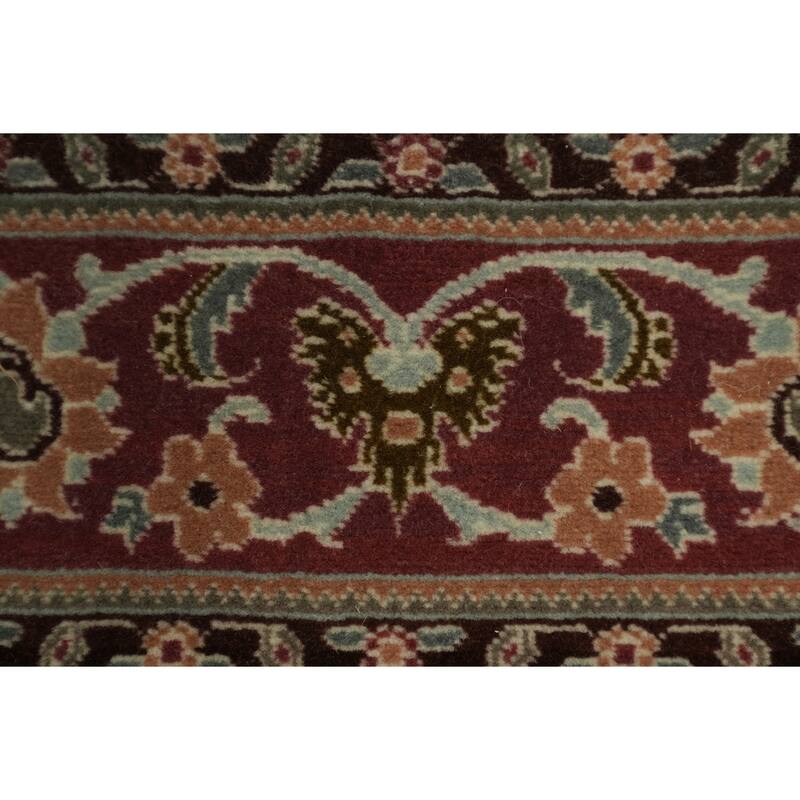 Hand Knotted Oriental 100% Wool Carpet Traditional Floral Beige & Ivories Tabriz Area Rug - 5' 3'' X 3' 4''