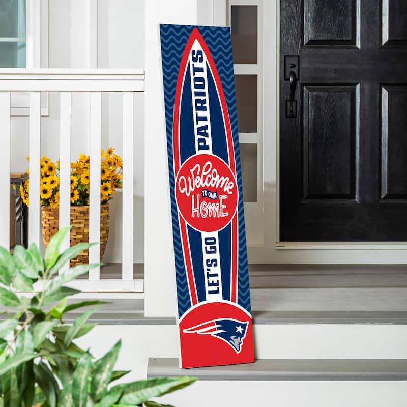 47" Porch Leaner Welcome Wall Sign, New England Patriots - Multi