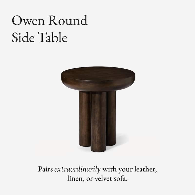 Maven Lane Owen Rustic Wooden Side Table