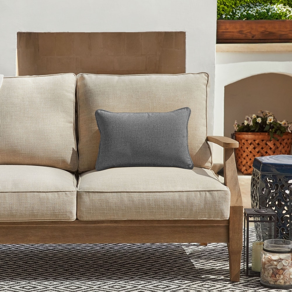 Sunbrella Textured Indoor/Outdoor Corded Lumbar Pillow (Single)