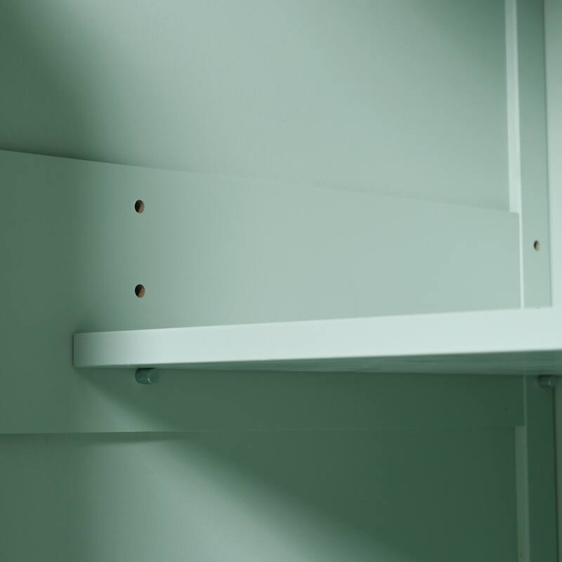 53.10 '' Rubberwood Kitchen Cart with Drop-Leaf, Adjustable Shelf, Rolling Wheels, and 3 Drawers - 53.1'' x 29.5'' x 37.2''