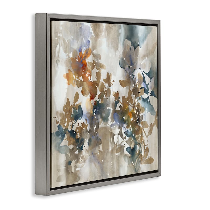 Stupell Solemn Neutral Botanicals Framed Floater Canvas Wall Art Design By K. Nari