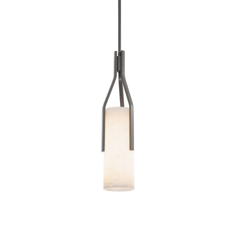 Firenze 22in LED Pendant with Spanish Alabaster 3000K - Antique Nickel
