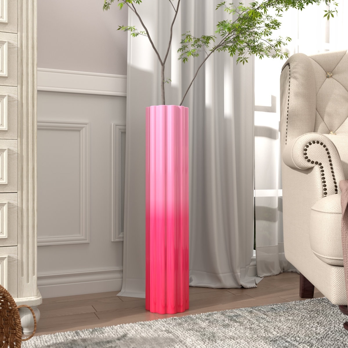 Modern Handmade Ceramic Tall Floor Vase