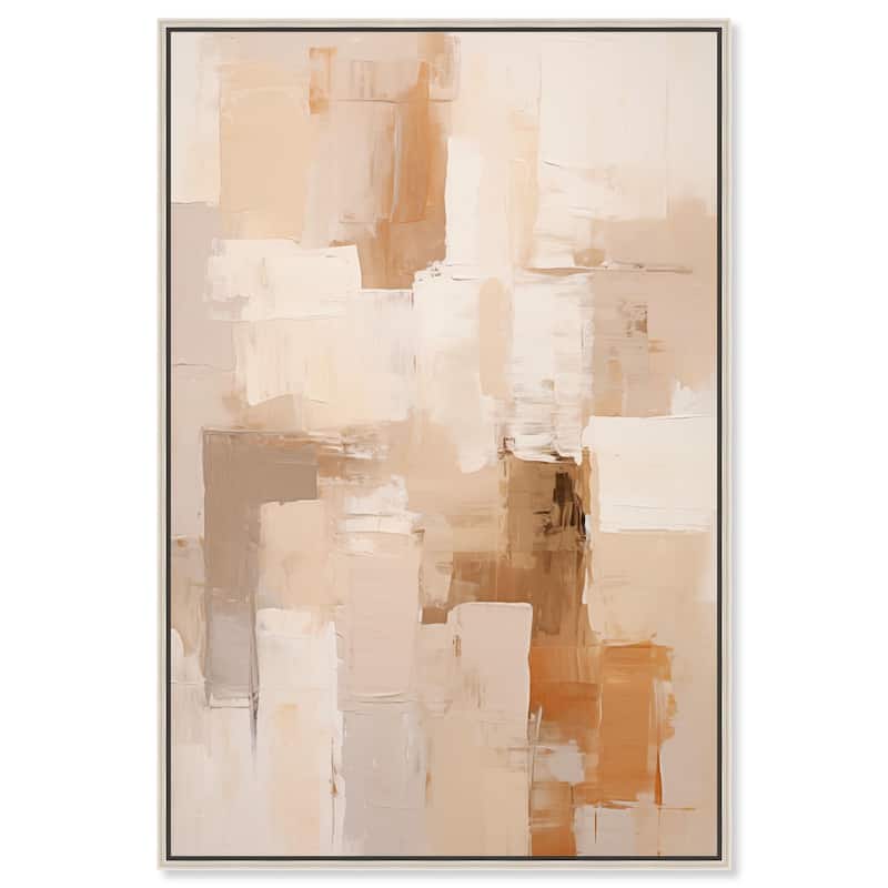 Sandstone Hush Canvas by Art Remedy - Silver - 16" x 24"