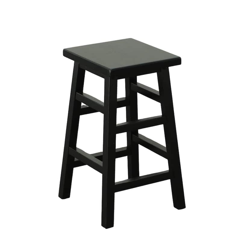 Pub Rubberwood Counter Stools - 24" - Antique Black