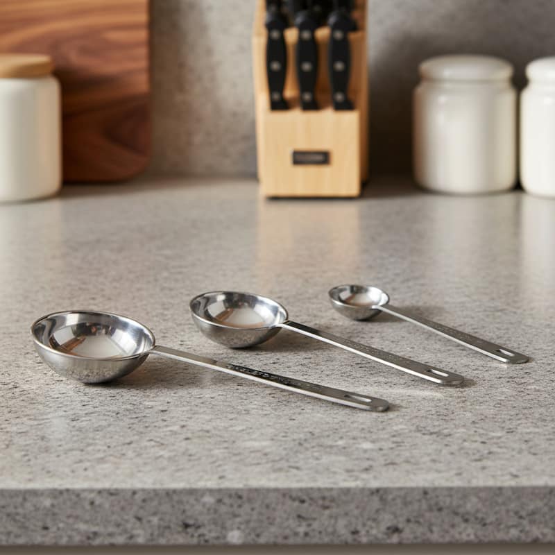 Amco Stainless Steel Measuring Spoons - 1/4 Tsp, 1/2 Tsp, 1 Tsp, 1 Tbsp