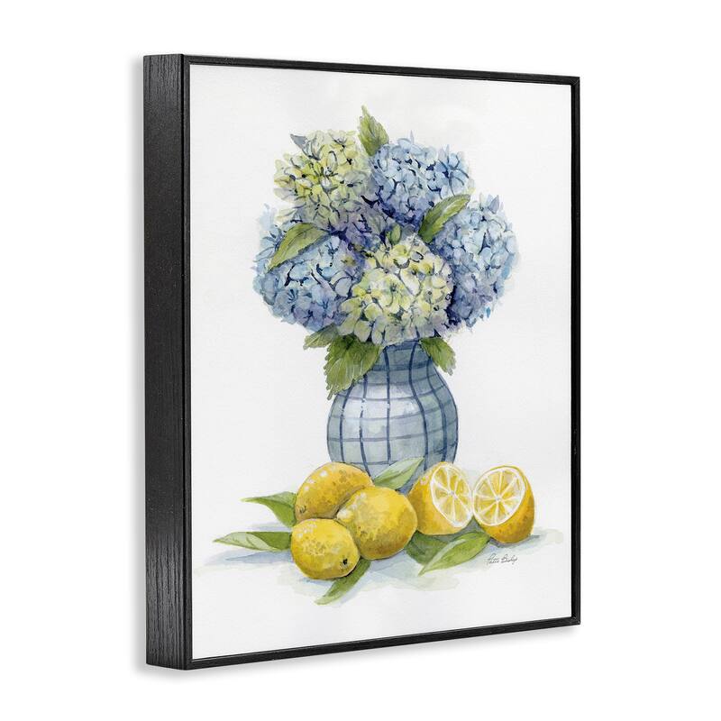 Stupell Hydrangeas & Lemon Cluster Framed Giclee Art Design By Patti Bishop