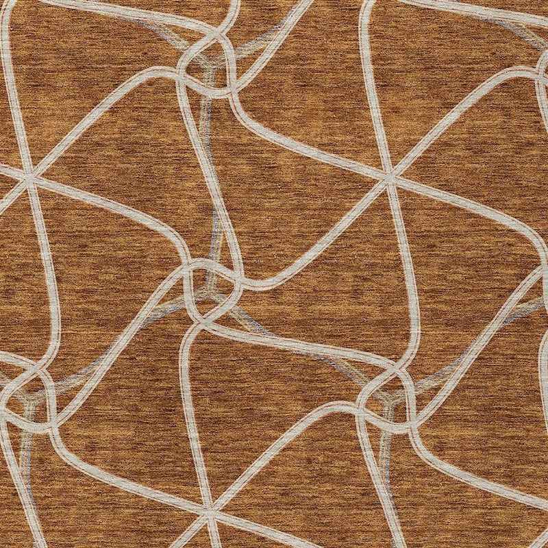 HomeRoots Geometric Contemporary Rectangle Outdoor Rug