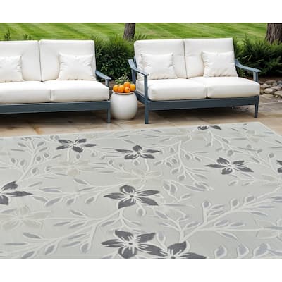 Aluri Garden-Inspired Weather Resistant Current & Stylish Outdoor Rug
