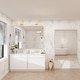 preview thumbnail 150 of 192, KIOTEE Modern Metal Frame Wall Mounted Bathroom Vanity Mirror with 5-year warranty