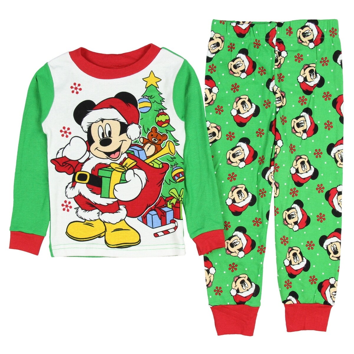 Shop Black Friday Deals On Disney Mickey Mouse Little Boys Toddler Christmas Pajama Set Overstock 18821099
