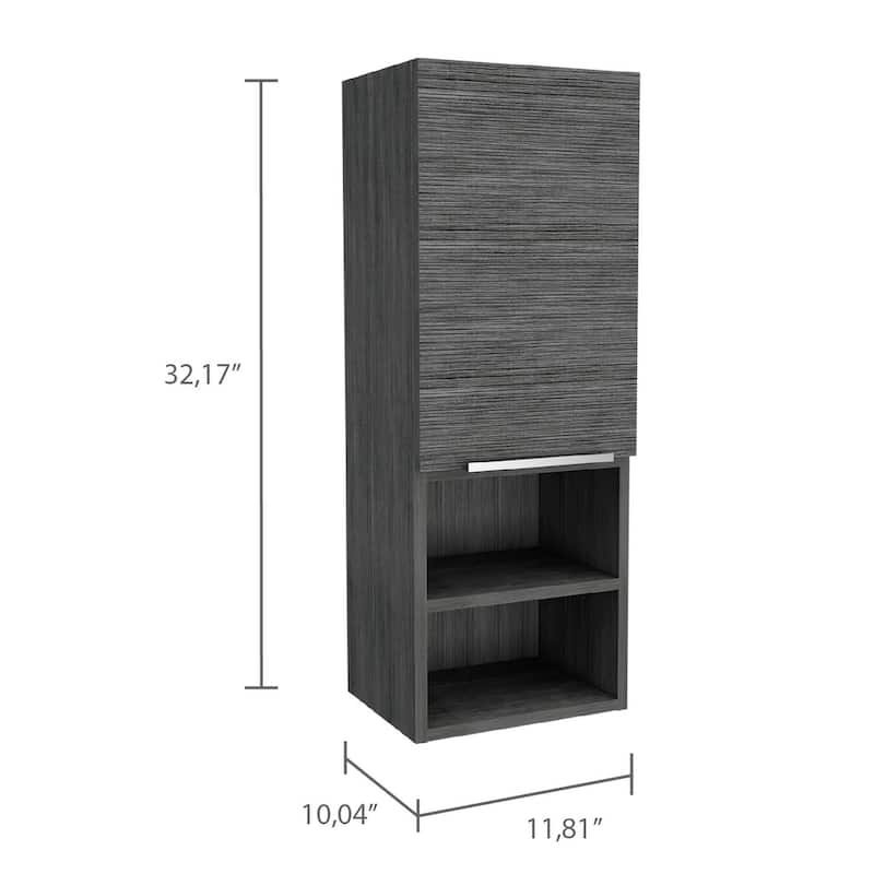 Beardsley 2-Shelf Bathroom Cabinet Light Grey