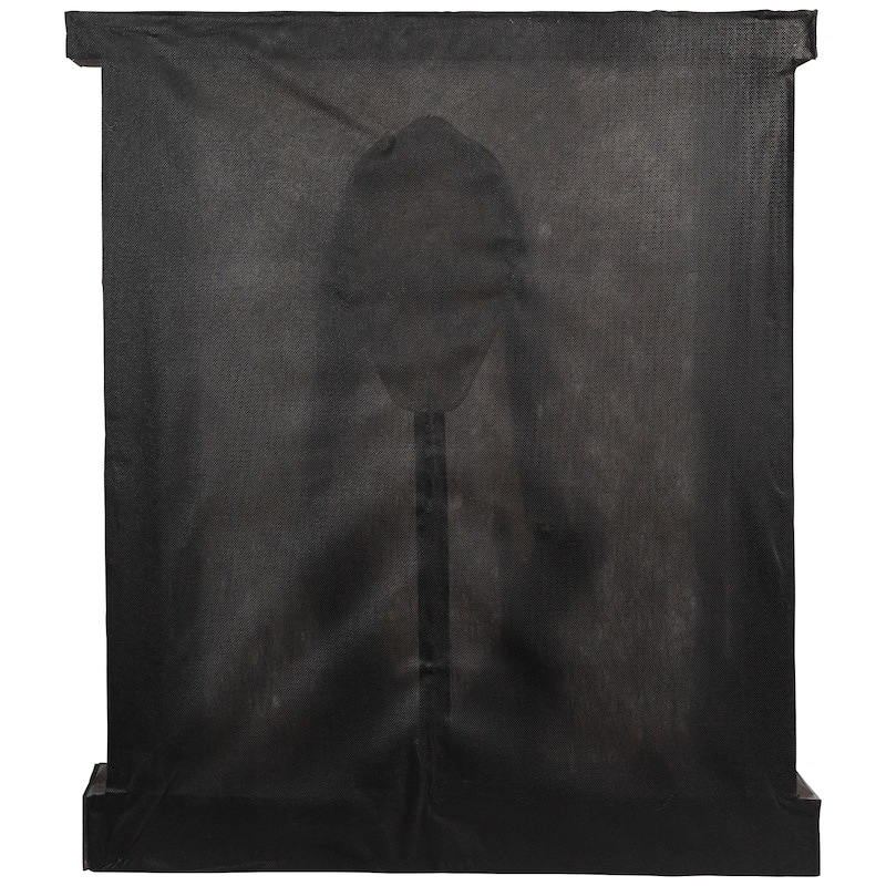 Lighted and Animated Ghoul in Window Halloween Decoration - 29" - Red Lights